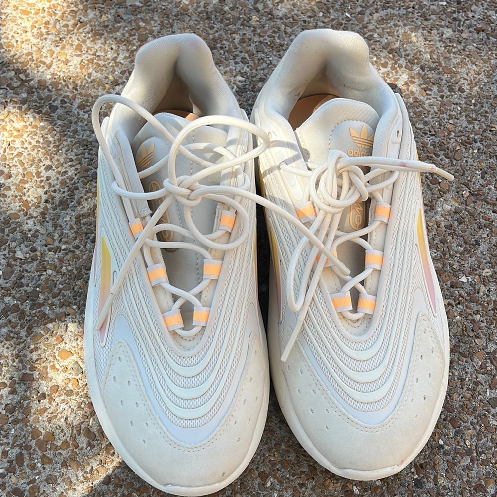 Adidas White and Yellow Sneakers